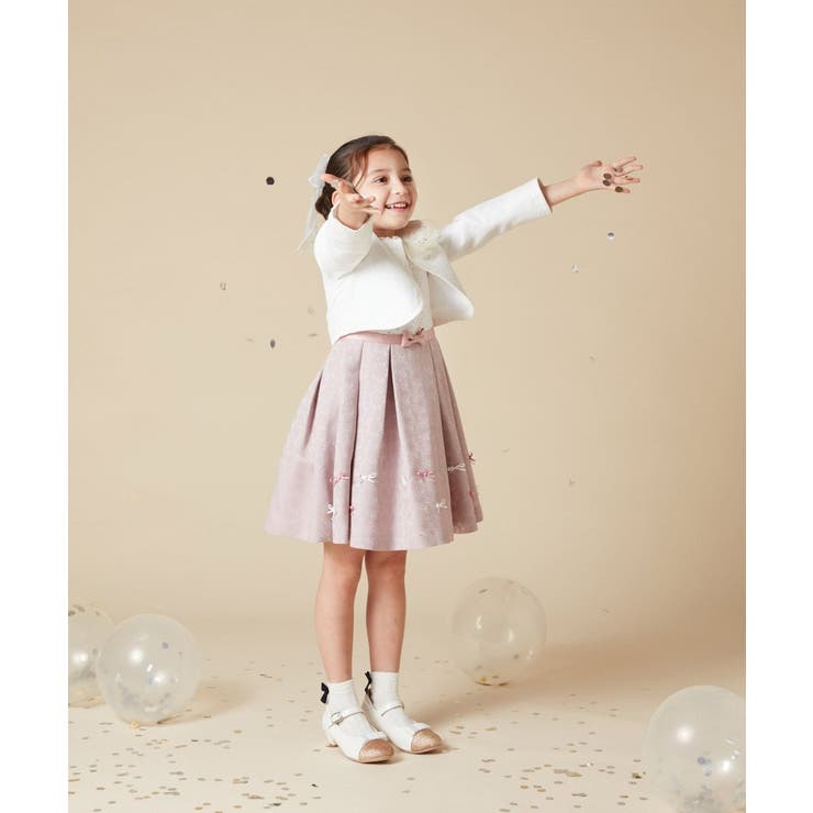 [100-130]【結婚式/セレモニー/オケージョン】レースコード付ピケボレロ | a.v.v【KIDS】 | 詳細画像25 