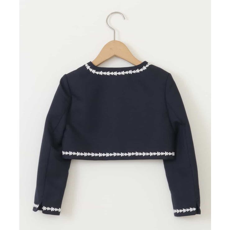 [100-130]【結婚式/セレモニー/オケージョン】レースコード付ピケボレロ | a.v.v【KIDS】 | 詳細画像3 