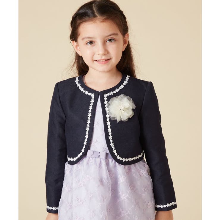 [100-130]【結婚式/セレモニー/オケージョン】レースコード付ピケボレロ | a.v.v【KIDS】 | 詳細画像34 