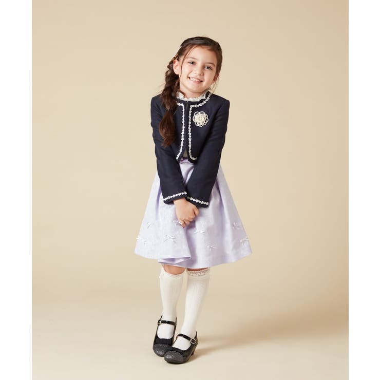 [100-130]【結婚式/セレモニー/オケージョン】レースコード付ピケボレロ | a.v.v【KIDS】 | 詳細画像48 