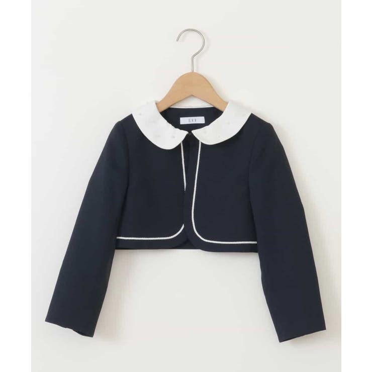 [100-130]【結婚式/セレモニー/オケージョン】パール調衿付きボレロ | a.v.v【KIDS】 | 詳細画像24 