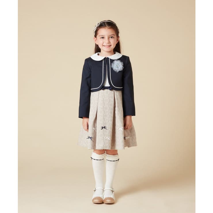 [100-130]【結婚式/セレモニー/オケージョン】パール調衿付きボレロ | a.v.v【KIDS】 | 詳細画像8 