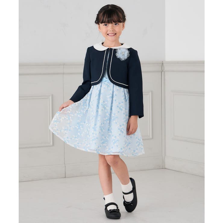 [110-130]【セレモニー/オケージョン/結婚式】衿付きセレモニーボレロ | a.v.v【KIDS】 | 詳細画像6 