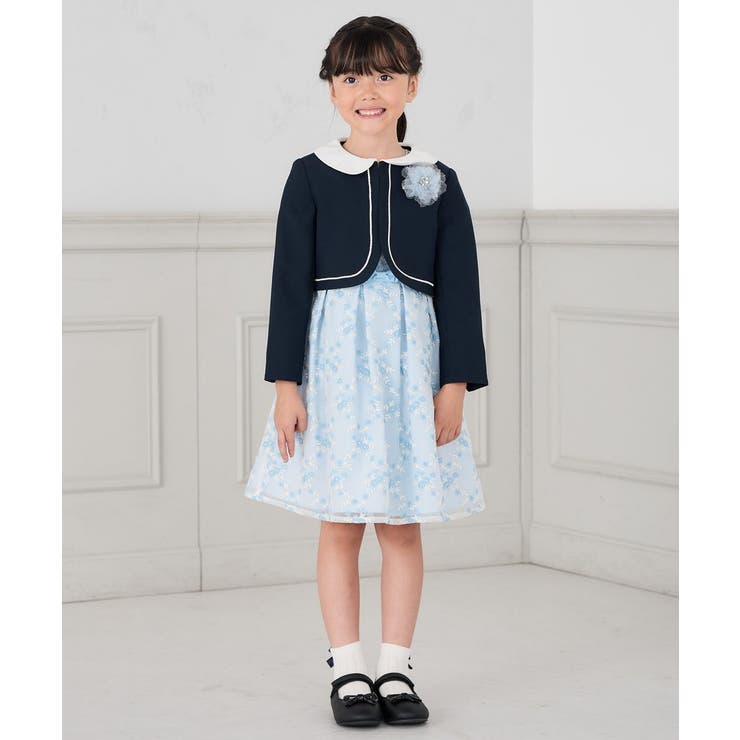 [110-130]【セレモニー/オケージョン/結婚式】衿付きセレモニーボレロ | a.v.v【KIDS】 | 詳細画像7 