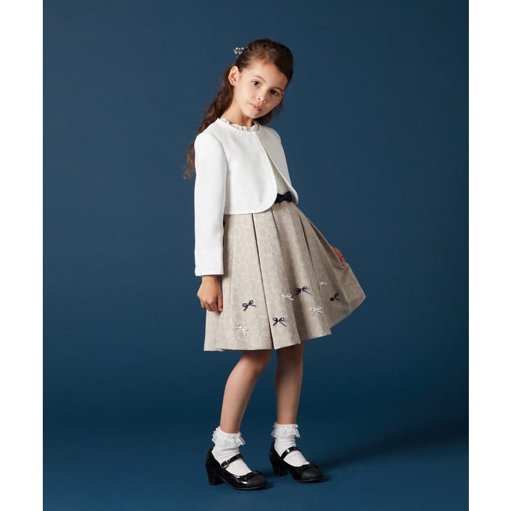 a.v.v 薄紫レースドレス 130サイズ カーディガン付き a.v.v｜[110-130]【セレモニースタイル】レースジャガード