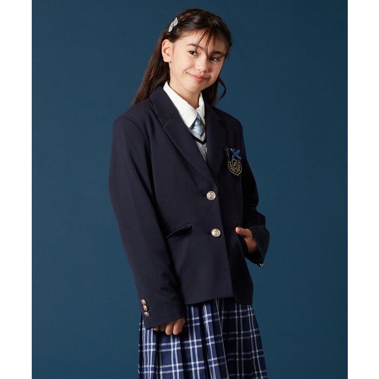 [140-160]【卒服】エンブレム付きテーラードジャケット | a.v.v【KIDS】 | 詳細画像2 