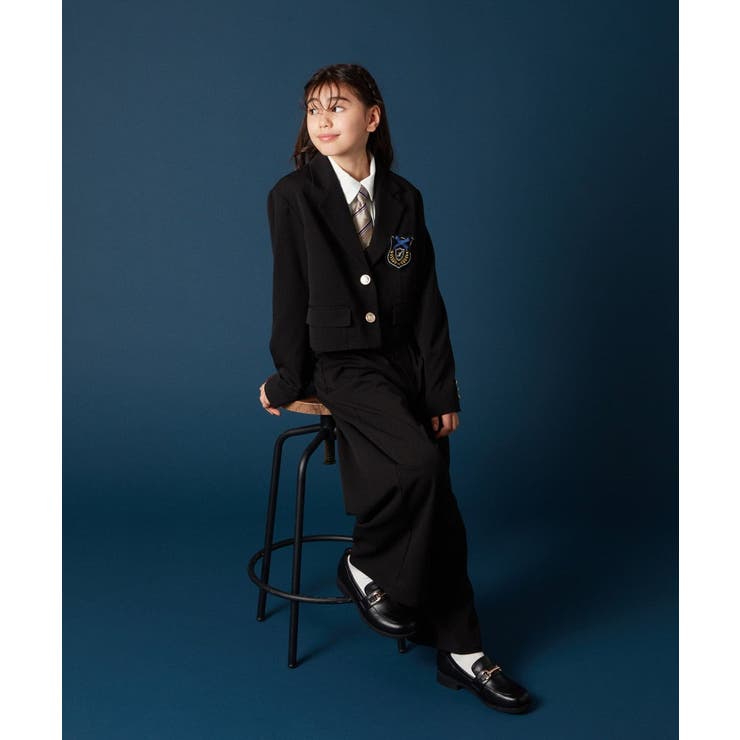 [140-160]【卒服】エンブレム付きショートテーラードジャケット | a.v.v【KIDS】 | 詳細画像10 