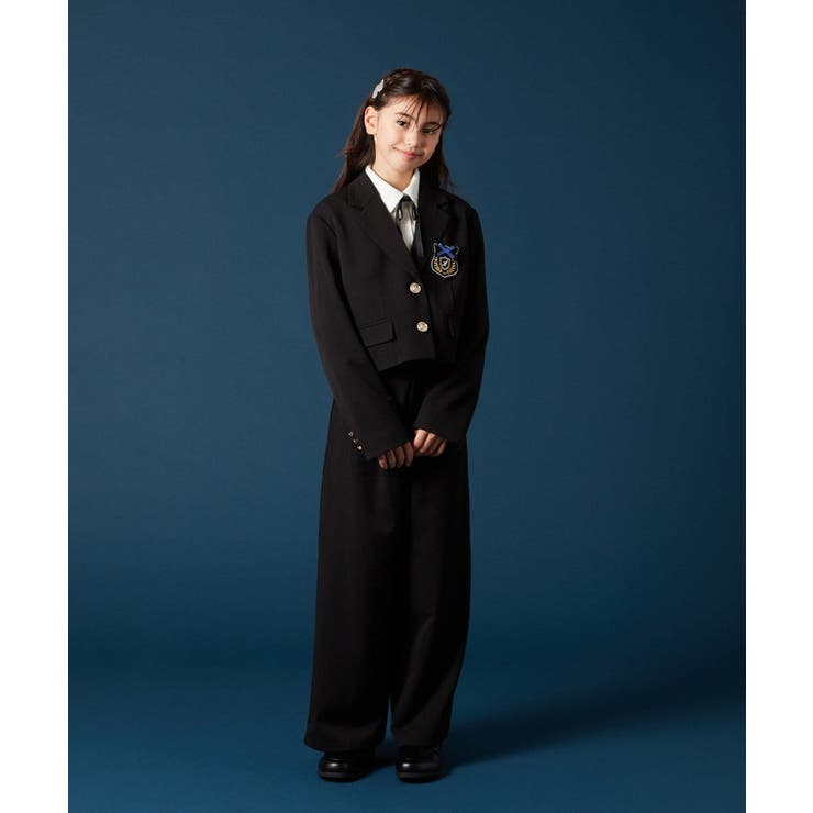 [140-160]【卒服】エンブレム付きショートテーラードジャケット | a.v.v【KIDS】 | 詳細画像12 