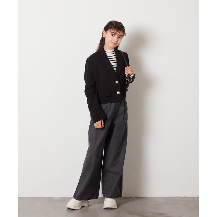 [140-160]【卒服】エンブレム付きショートテーラードジャケット | a.v.v【KIDS】 | 詳細画像36 