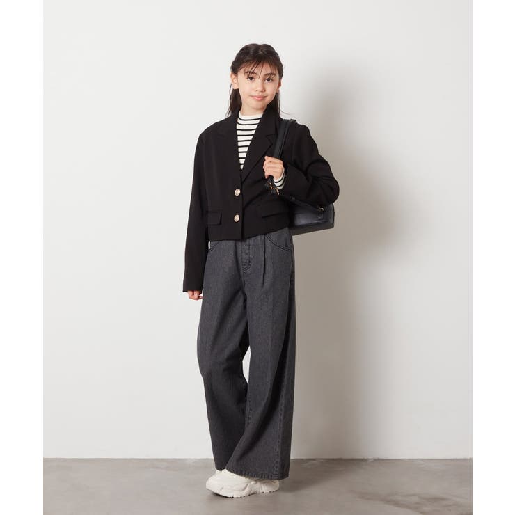 [140-160]【卒服】エンブレム付きショートテーラードジャケット | a.v.v【KIDS】 | 詳細画像38 