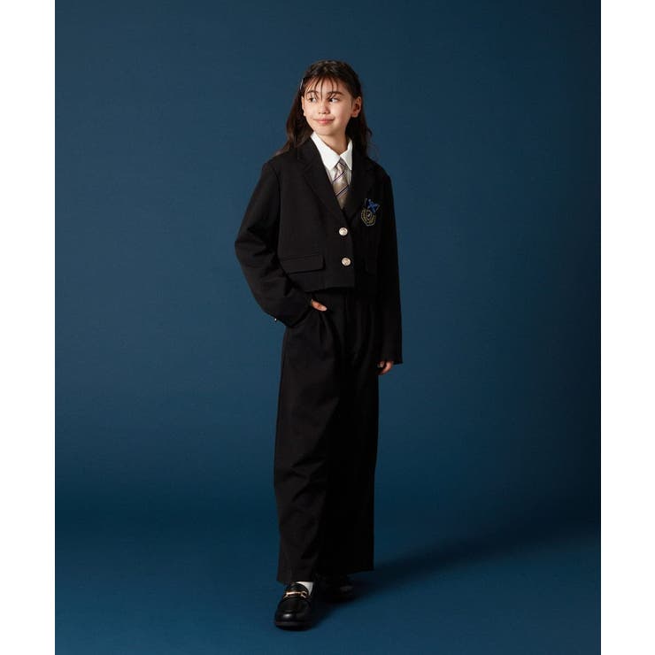 [140-160]【卒服】エンブレム付きショートテーラードジャケット | a.v.v【KIDS】 | 詳細画像7 