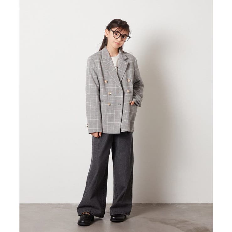 [140-160]【卒服】エンブレム付きWブレストジャケット | a.v.v【KIDS】 | 詳細画像24 