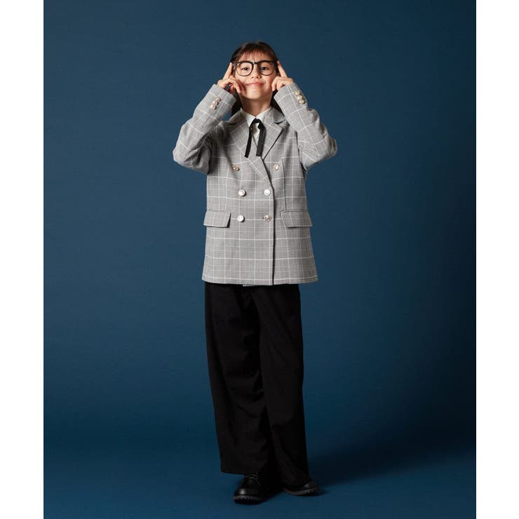 [140-160]【卒服】エンブレム付きWブレストジャケット | a.v.v【KIDS】 | 詳細画像9 