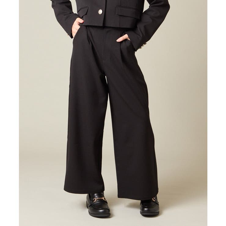 [150-160]【卒服】タックワイドパンツ | a.v.v【KIDS】 | 詳細画像1 