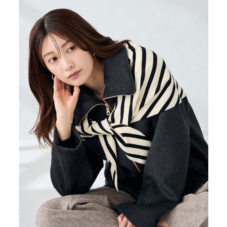 三角ニットストール[品番：ITKW0022019]｜a.v.v【WOMEN