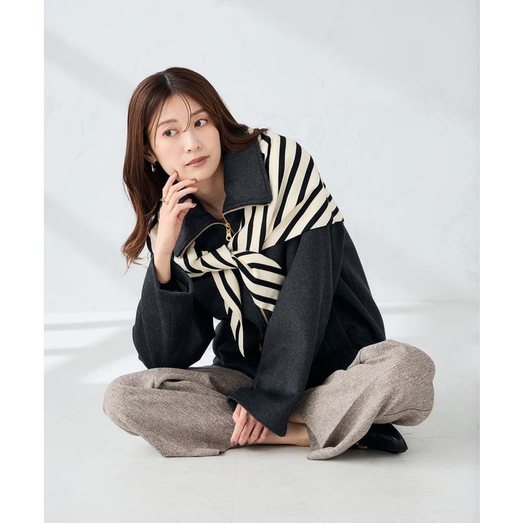 三角ニットストール | a.v.v【WOMEN】 | 詳細画像8 