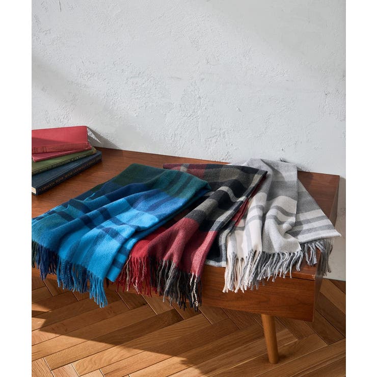 チェック柄シアバターストール | a.v.v【WOMEN】 | 詳細画像1 