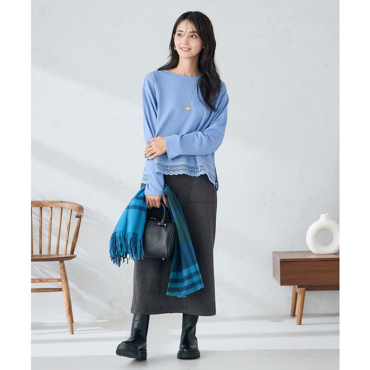 チェック柄シアバターストール | a.v.v【WOMEN】 | 詳細画像10 