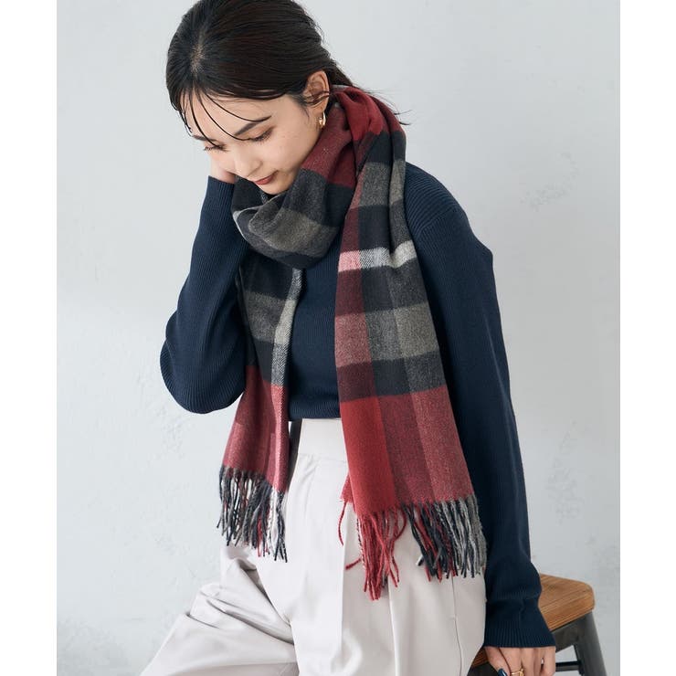 チェック柄シアバターストール | a.v.v【WOMEN】 | 詳細画像13 