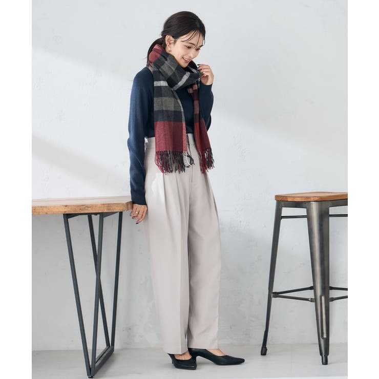 チェック柄シアバターストール | a.v.v【WOMEN】 | 詳細画像24 