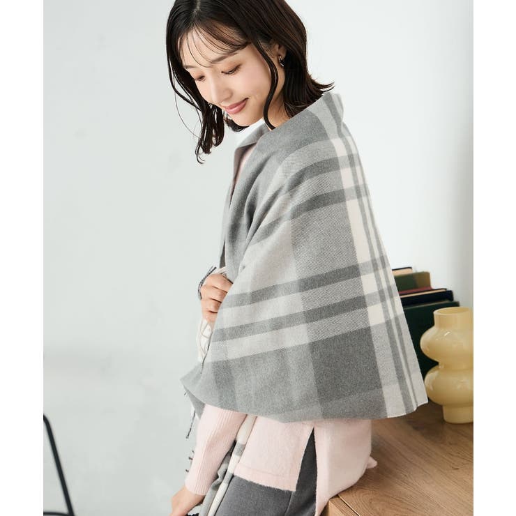 チェック柄シアバターストール | a.v.v【WOMEN】 | 詳細画像26 