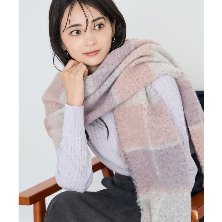 チェック柄ボリュームマフラー | a.v.v【WOMEN】 | 詳細画像1 