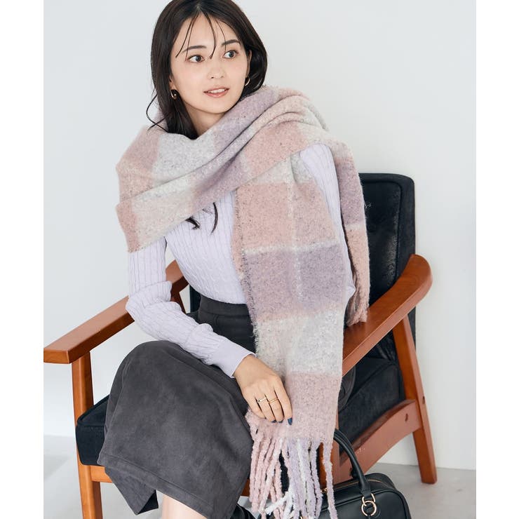 チェック柄ボリュームマフラー | a.v.v【WOMEN】 | 詳細画像11 