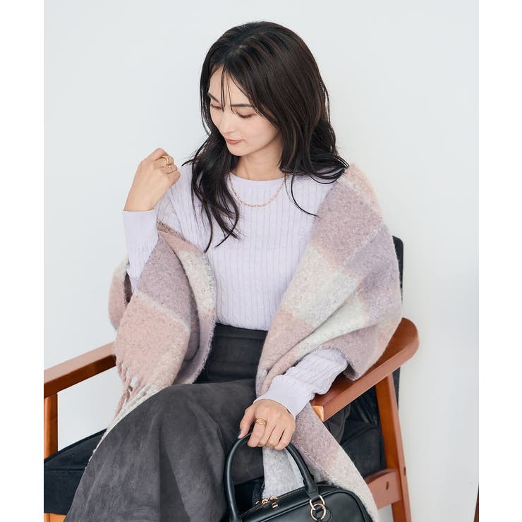 チェック柄ボリュームマフラー | a.v.v【WOMEN】 | 詳細画像13 