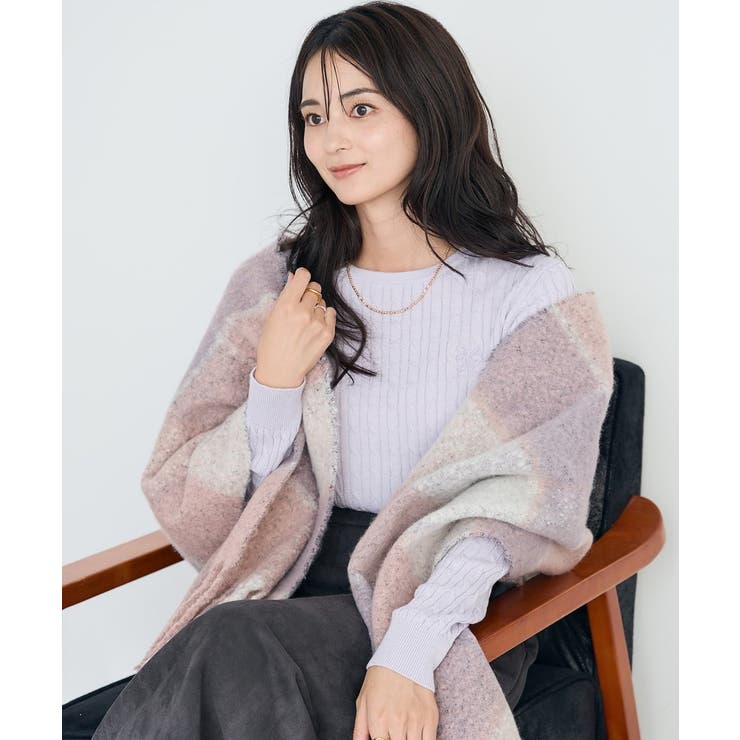 チェック柄ボリュームマフラー | a.v.v【WOMEN】 | 詳細画像14 