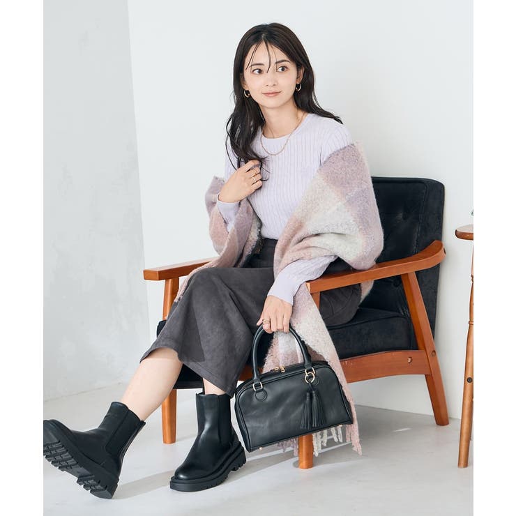 チェック柄ボリュームマフラー | a.v.v【WOMEN】 | 詳細画像15 