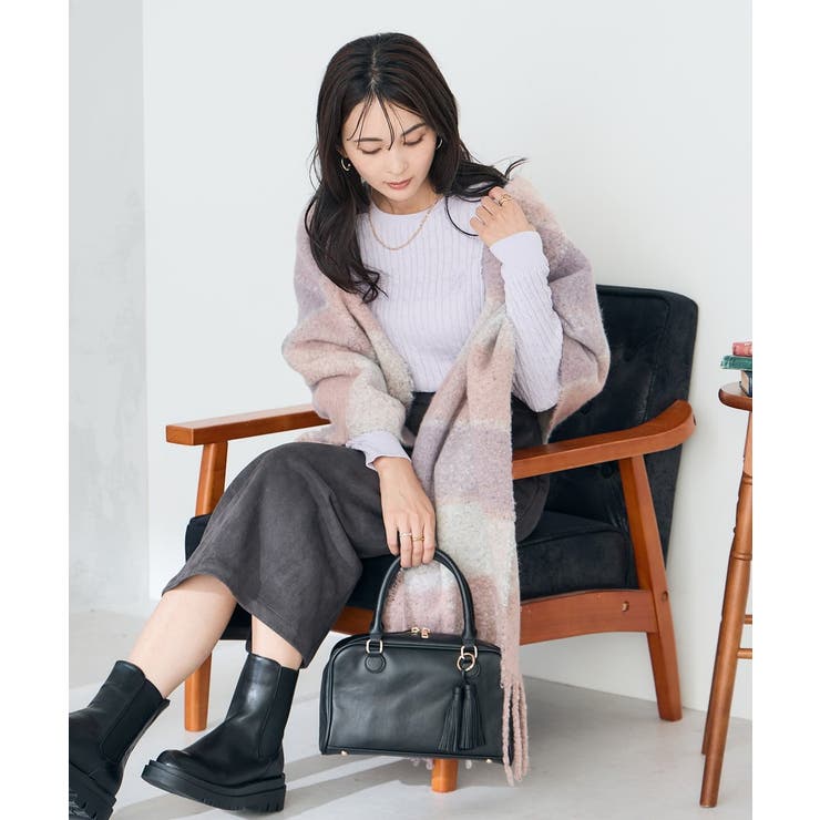 チェック柄ボリュームマフラー | a.v.v【WOMEN】 | 詳細画像17 