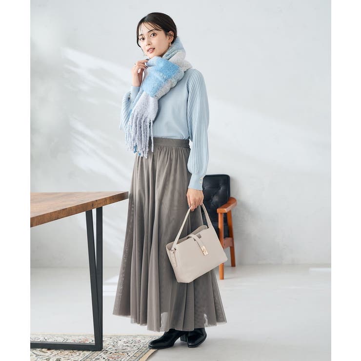 チェック柄ボリュームマフラー | a.v.v【WOMEN】 | 詳細画像2 