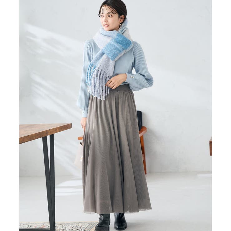 チェック柄ボリュームマフラー | a.v.v【WOMEN】 | 詳細画像22 