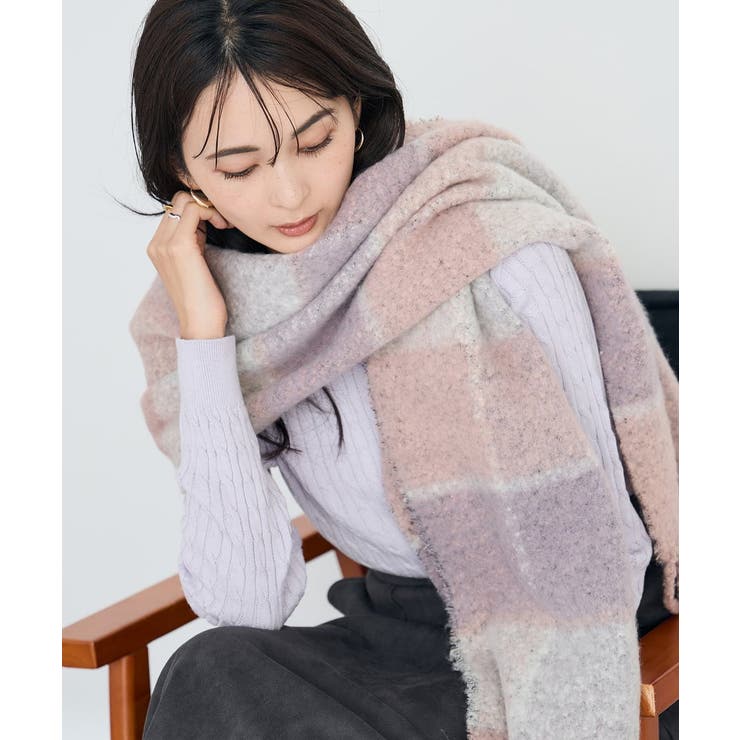 チェック柄ボリュームマフラー | a.v.v【WOMEN】 | 詳細画像9 