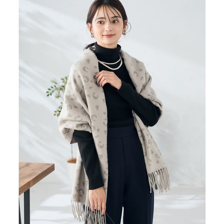 ライトグレー | レオパードストール | a.v.v【WOMEN】