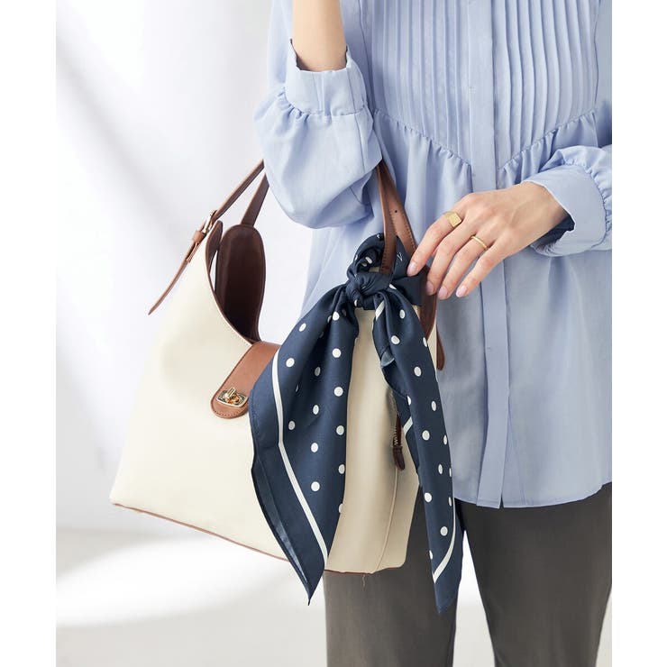 ネイビー | 大判シルクスカーフ | a.v.v【WOMEN】