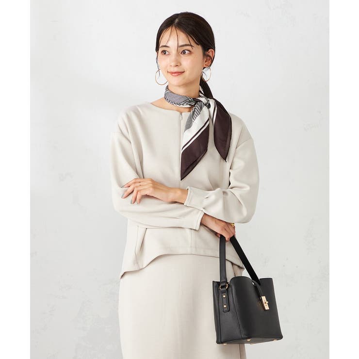 ブラウン | シルクスカーフ | a.v.v【WOMEN】