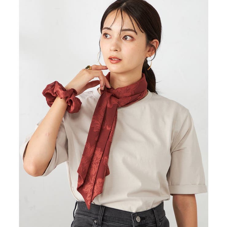 ブラウン | ボウタイスカーフシュシュセット | a.v.v【WOMEN】