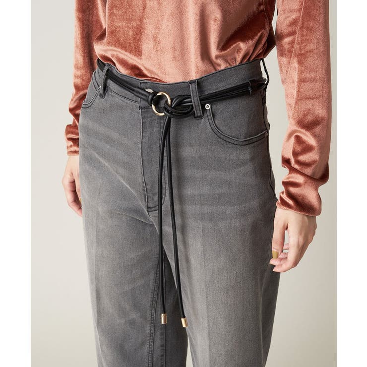 ブラック | 丸紐ナローベルト | a.v.v【WOMEN】