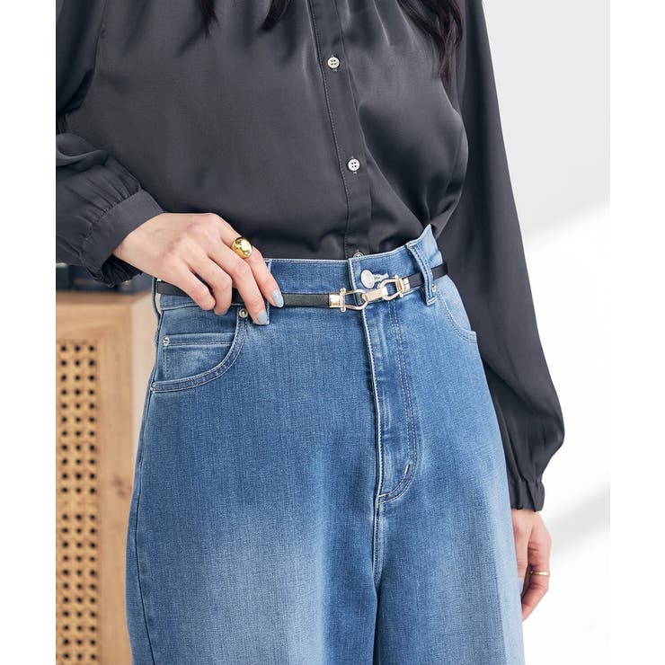 ブラック | ベーシックビットベルト | a.v.v【WOMEN】