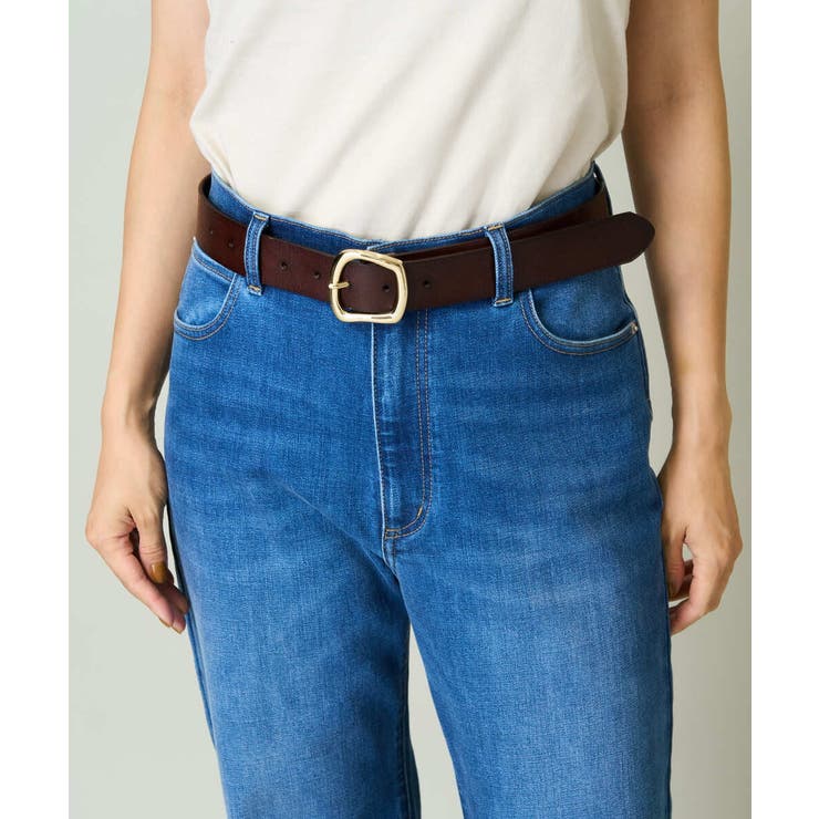 ブラウン | スクエアバックルベルト | a.v.v【WOMEN】