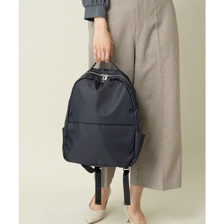 ブラック | 【多機能/A4収納可能】ナイロンリュック | a.v.v【WOMEN】