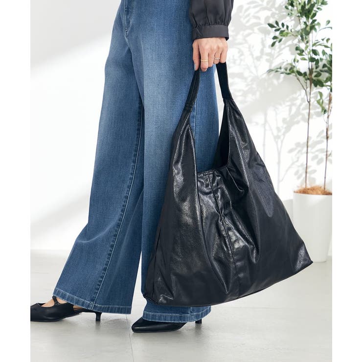 ブラック | メタリックトート | a.v.v【WOMEN】