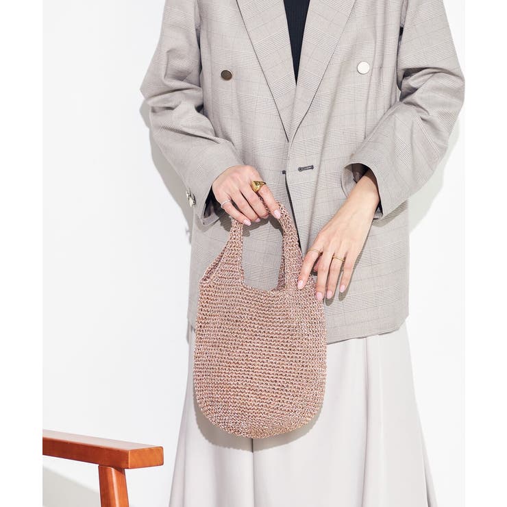 ベージュ | ラメニットバッグ | a.v.v【WOMEN】