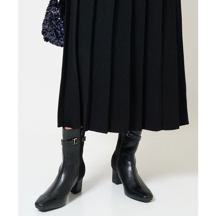 ブラック | スエードコンビブーツ | a.v.v【WOMEN】