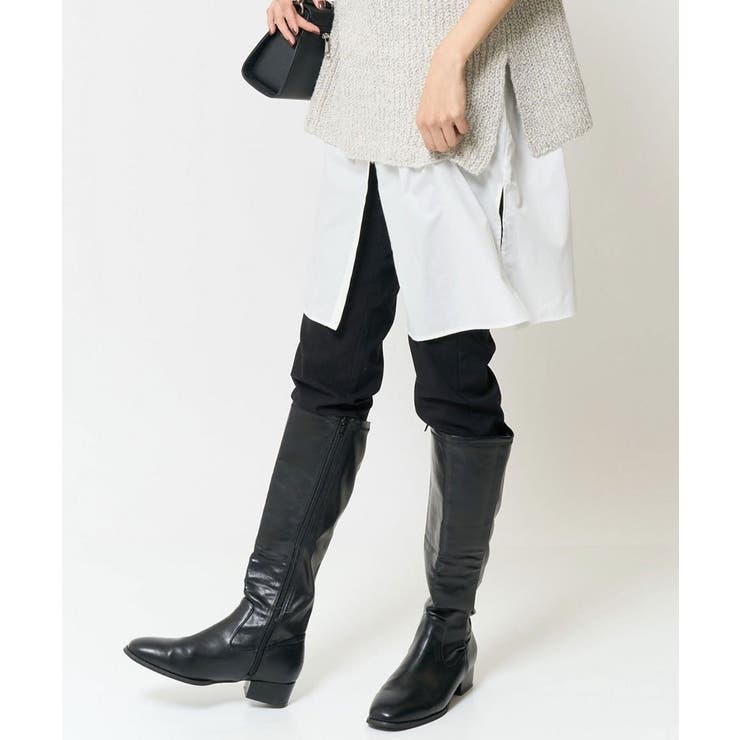 ブラック | バックストレッチロングブーツ | a.v.v【WOMEN】
