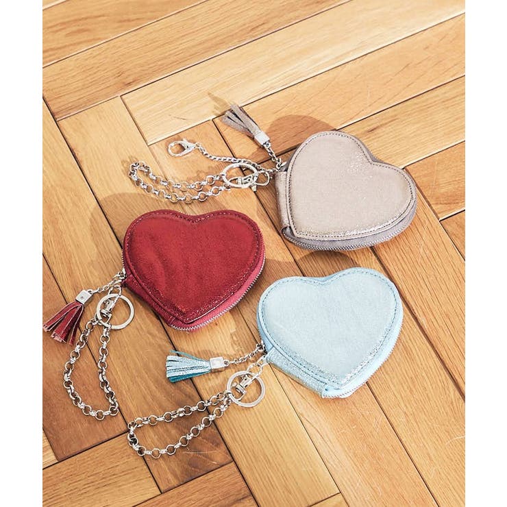 ライトブルー | ハートチャームコインケース | a.v.v【WOMEN】