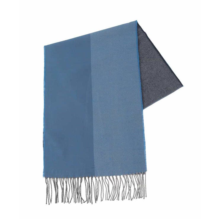 ネイビー | マフラー / 4面グラデーション  | a.v.v【MEN】