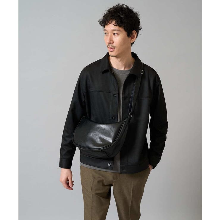 フェイクレザーハーフムーンショルダーバッグ | a.v.v【MEN】 | 詳細画像10 