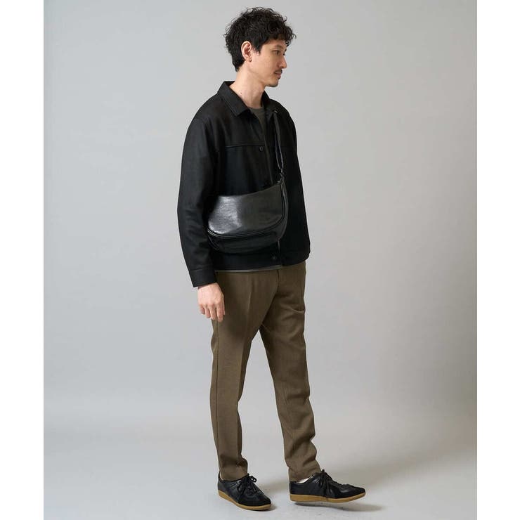 フェイクレザーハーフムーンショルダーバッグ | a.v.v【MEN】 | 詳細画像12 